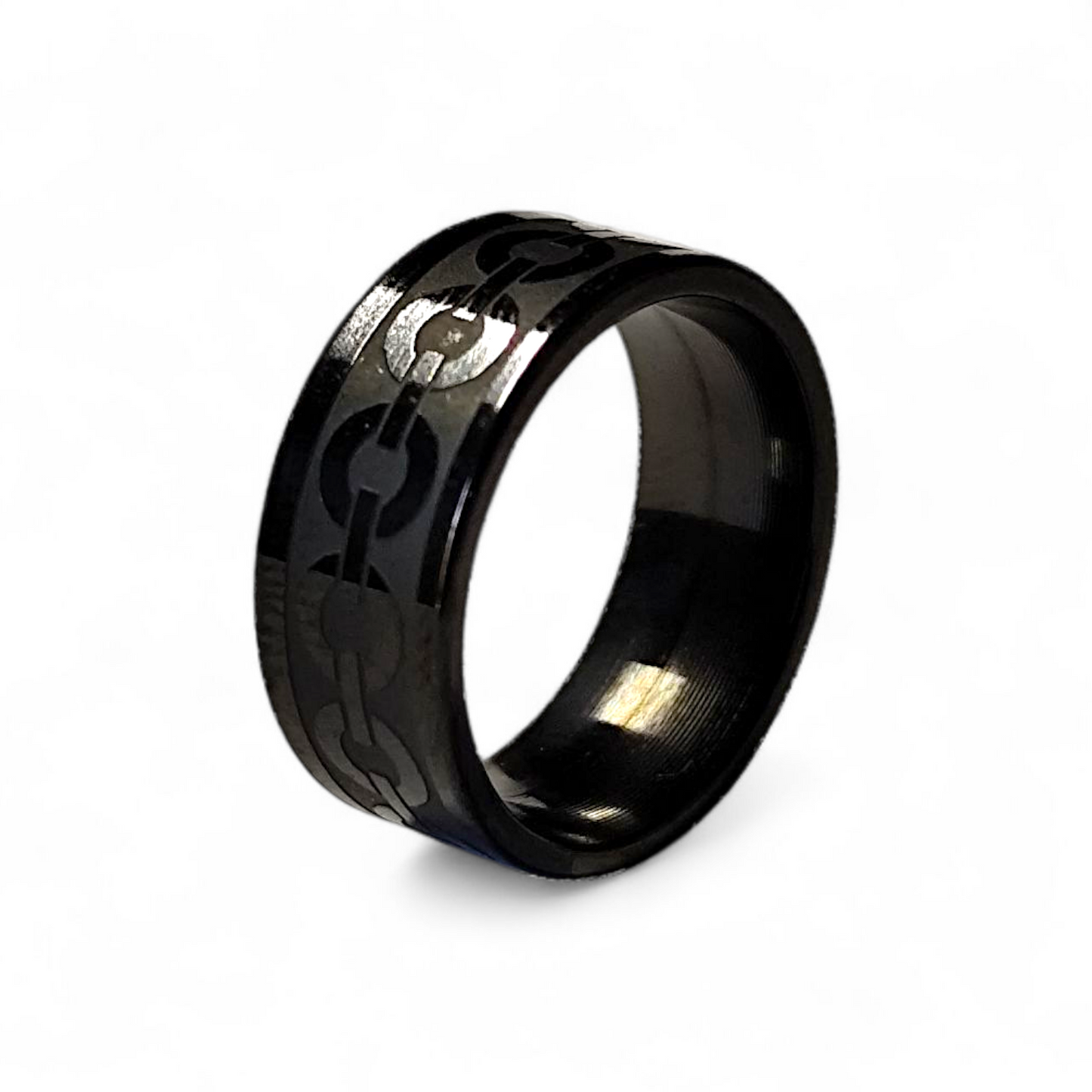 Bague "Chaîne" - Noir profond