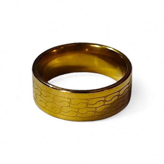 Bague "Ecailles d'or" - Dorée à motifs
